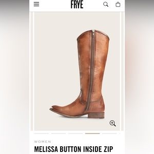 Frye Melissa Button Zip Knee-high riding boots